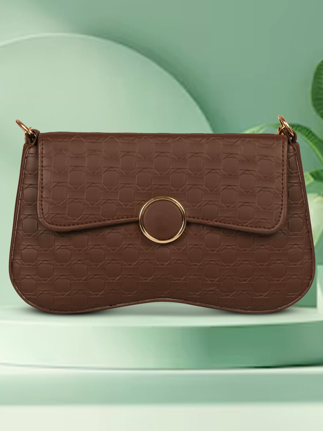 Panchnaina Textured PU Structured Handheld Bag with Quilted