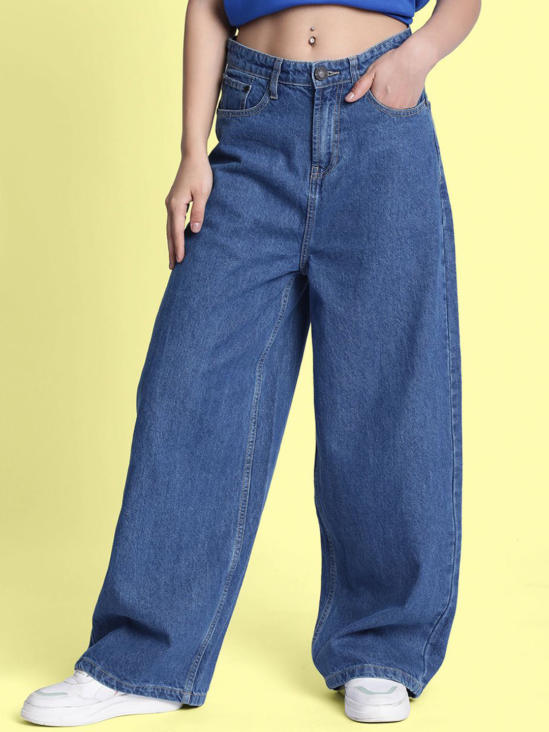 Bene Kleed Women Super Baggy High-Rise Jeans - Baggy