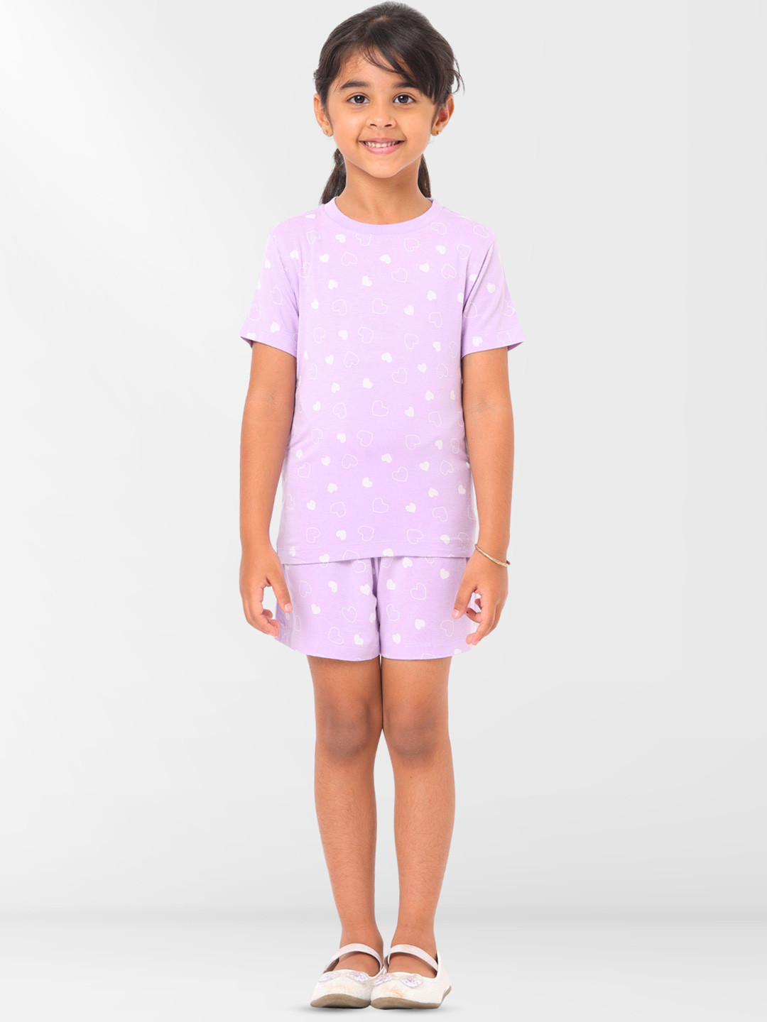 Nuego Kids Boys All Over Print Cotton Blend T-Shirt with Pants Night Suit