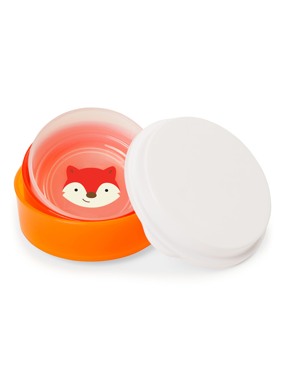 Skip Hop Red & Orange Colored Zoo Fox Smart Serve Non-Slip Bowls