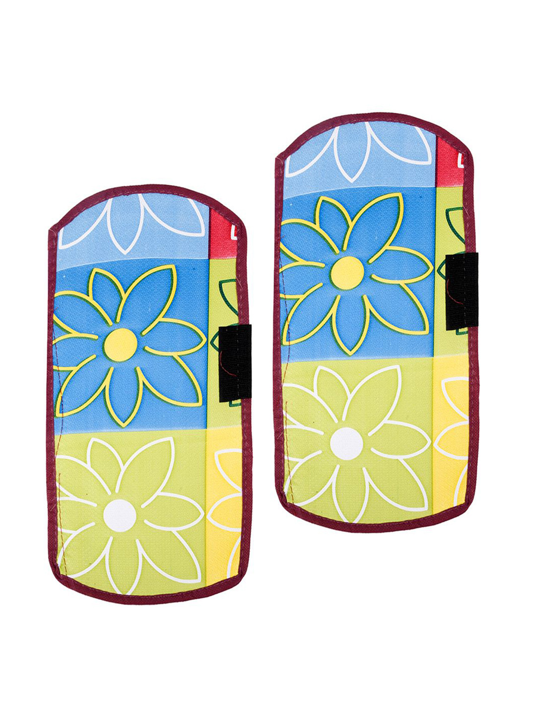 Kuber Industries Green & Yellow 2 Pieces Floral Printed Handle Covers