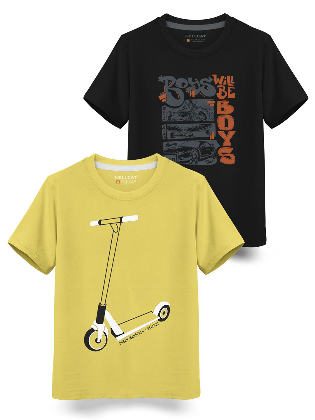 HELLCAT Boys Typography 2 Printed T-shirt