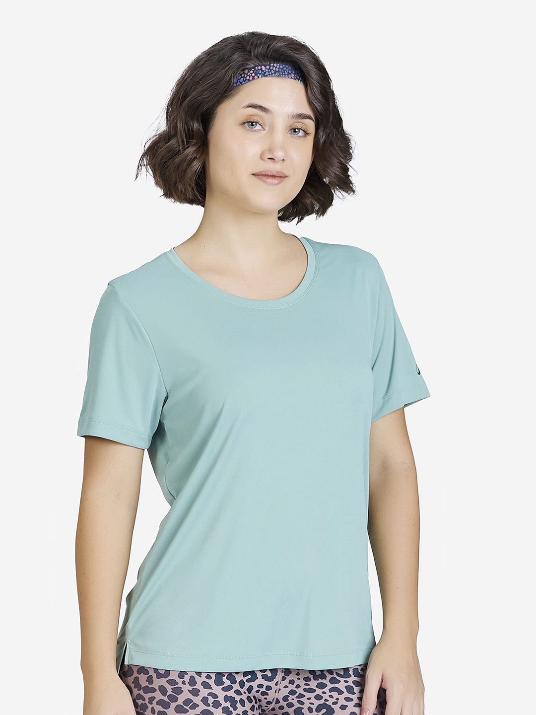 Decathlon DOMYOS - Womens Crew Neck Green Fitness T-Shirt