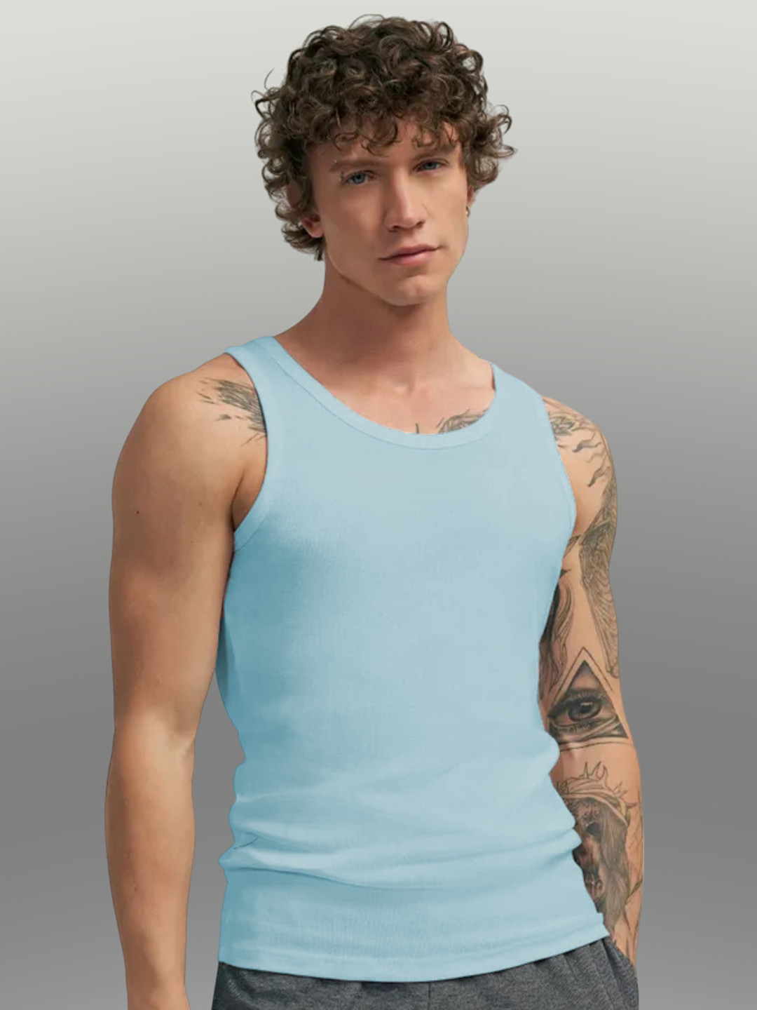 Uniplanet store Gym Vests VANumber UVM-PL1-SKYBL-S