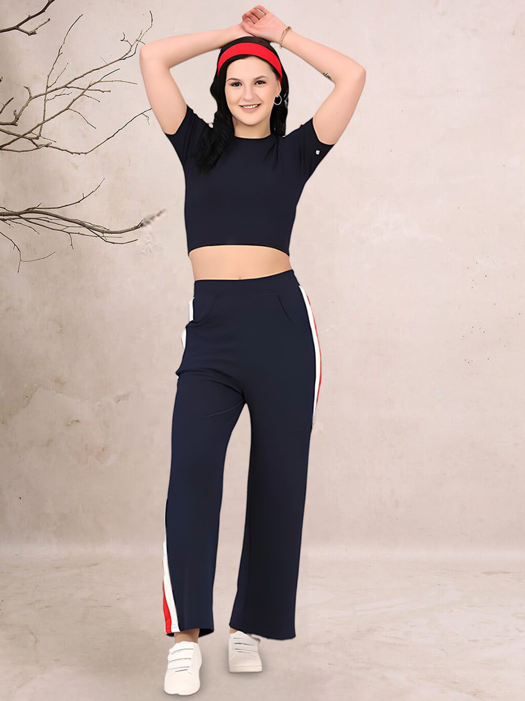 DTR FASHION Striped Top With Trousers Co-Ords