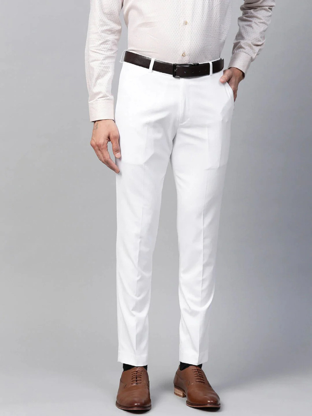 Haul Chic Men Relaxed Straight Leg Slim Fit Trousers