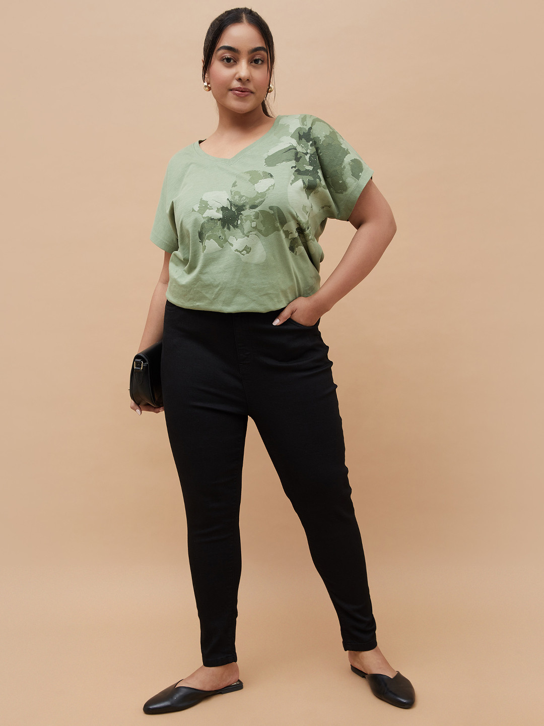 Women Plus Size Skinny Fit Trousers