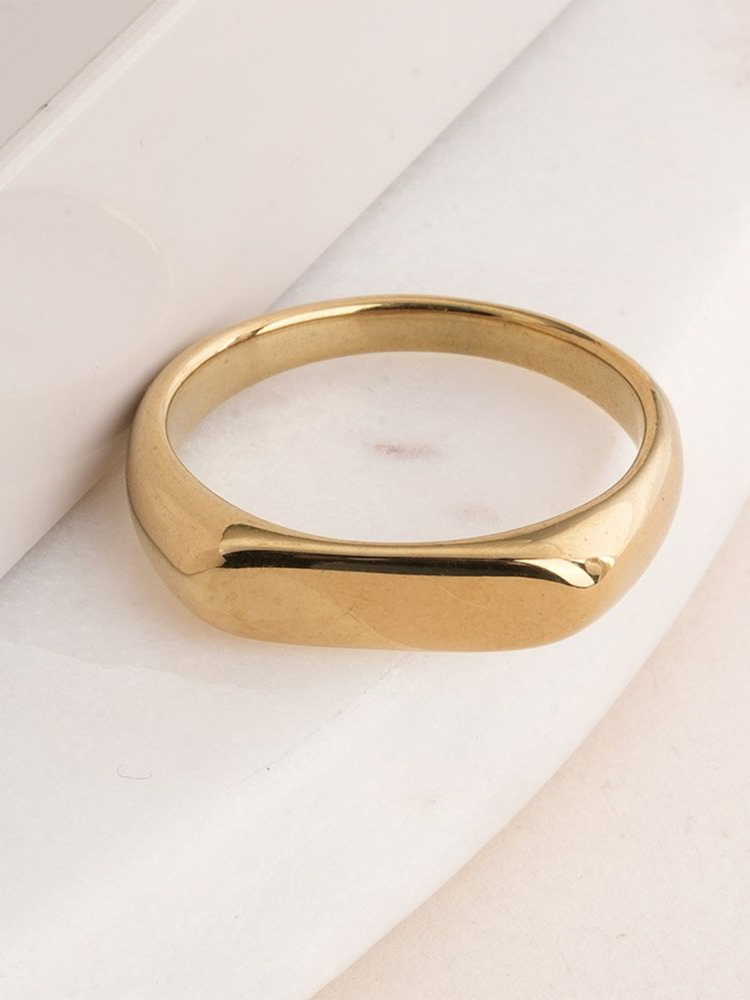 PALMONAS Modern Geometric Gold Ring For Women Waterproof & Anti-Tarnish