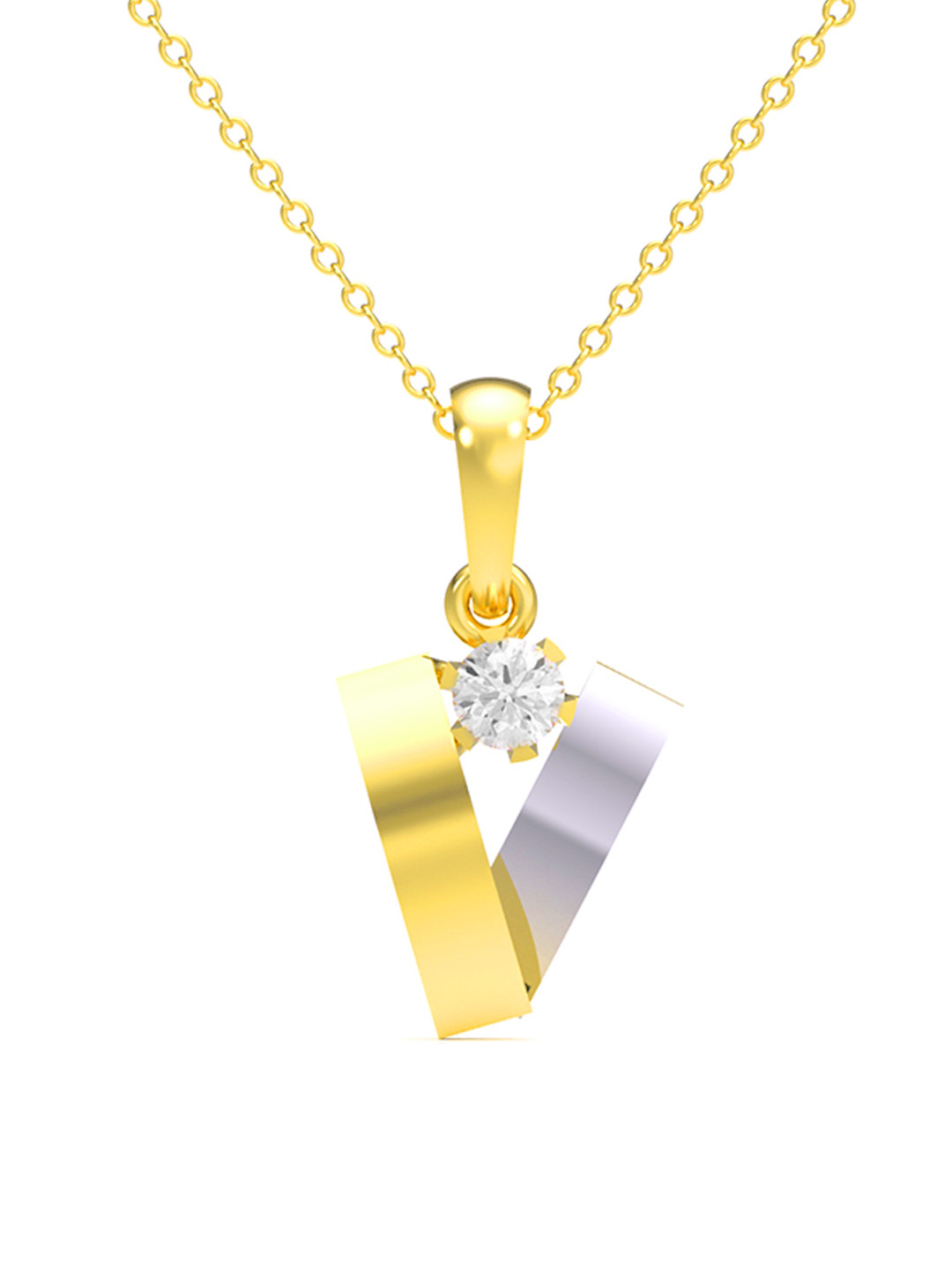 WHP JEWELLERS Daily Delight 18 KT Yellow Gold Pendant For Women.