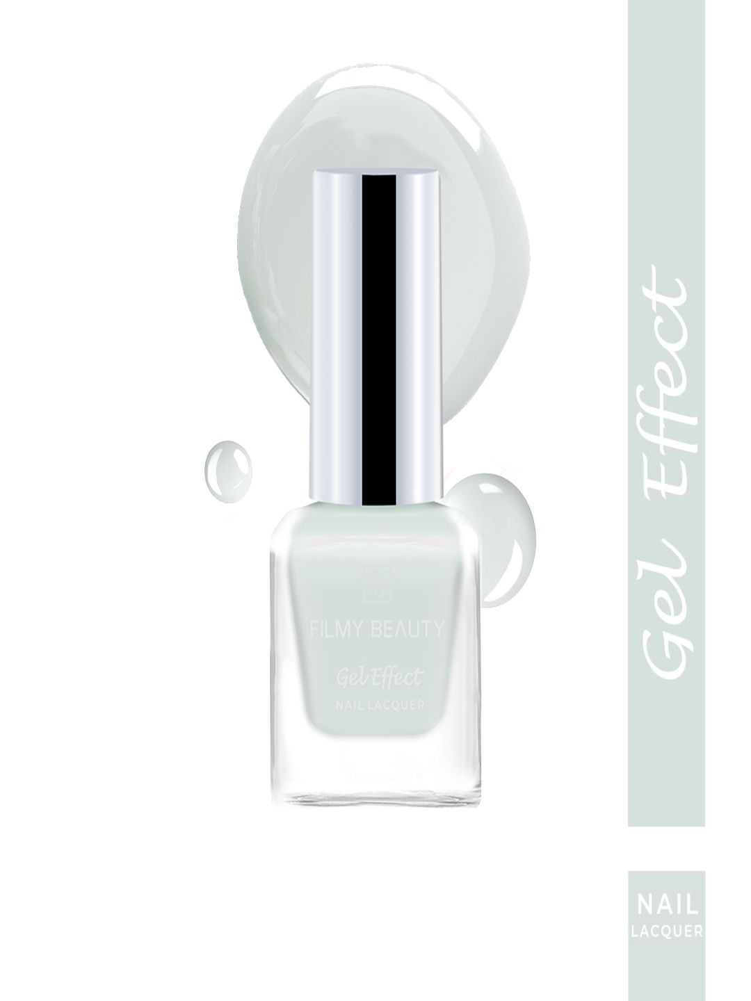 FILMY BEAUTY Gel Effect Nail Polish - 10 ml - Silver Drops 26