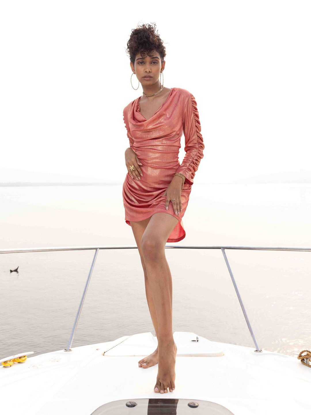 HOUSE OF FETT Embellished Print T-shirt Mini Dress