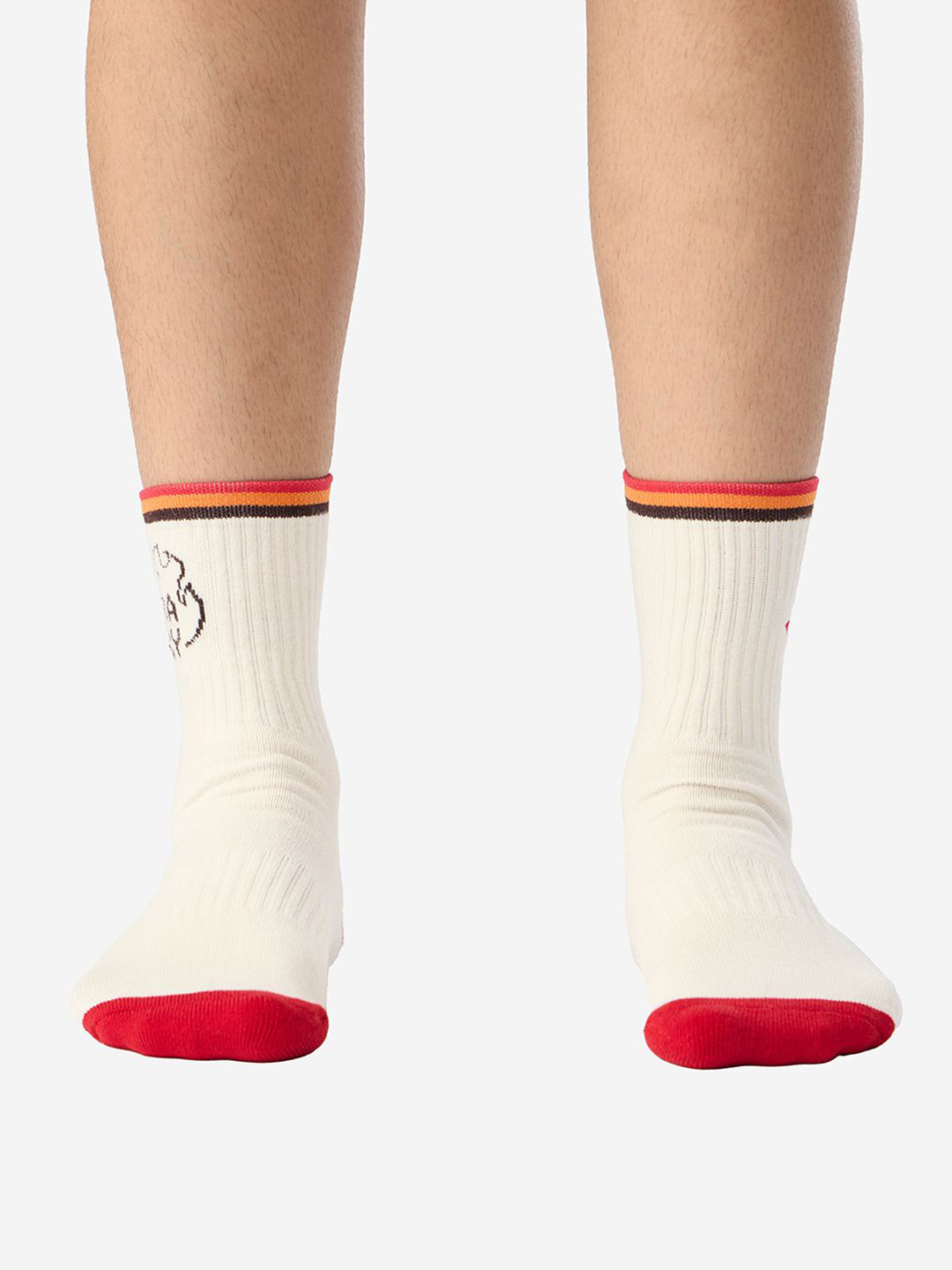 The Souled Store Souled Socks Extra Spicy Men Patterned Above Ankle-Length Socks