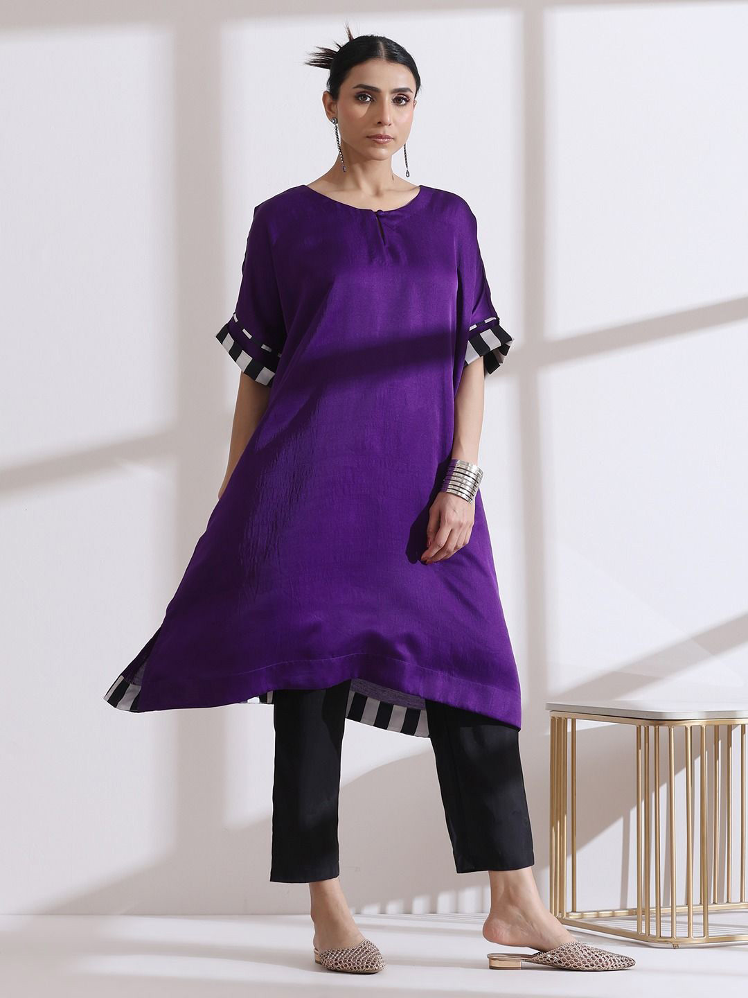 Swtantra PrfT Lux Easy Extended Sleeves A-Line Kurta