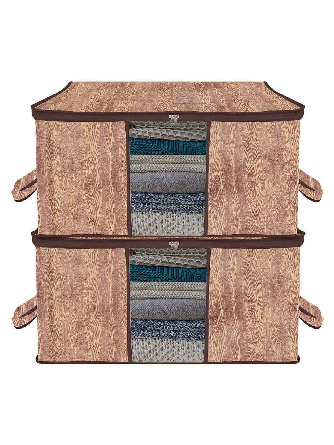 Kuber Industries Brown & Black 2 Pieces Regular Swab Storage Organisers