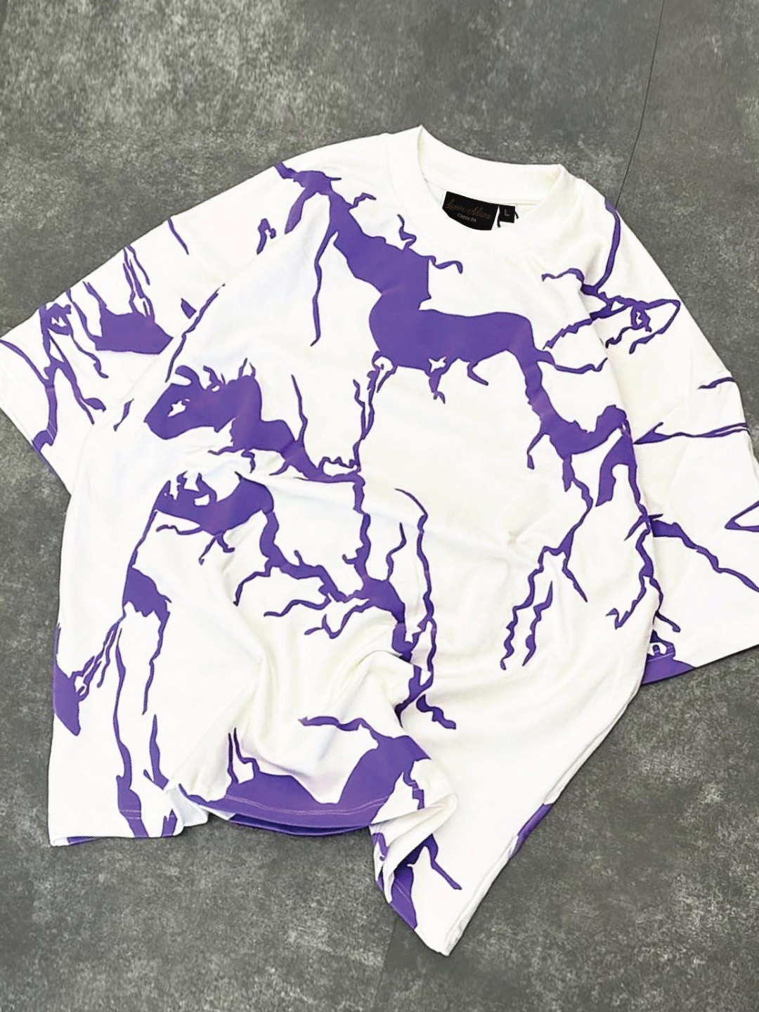 LAUREN ADAMS Men Abstract Print Round Neck T-shirt