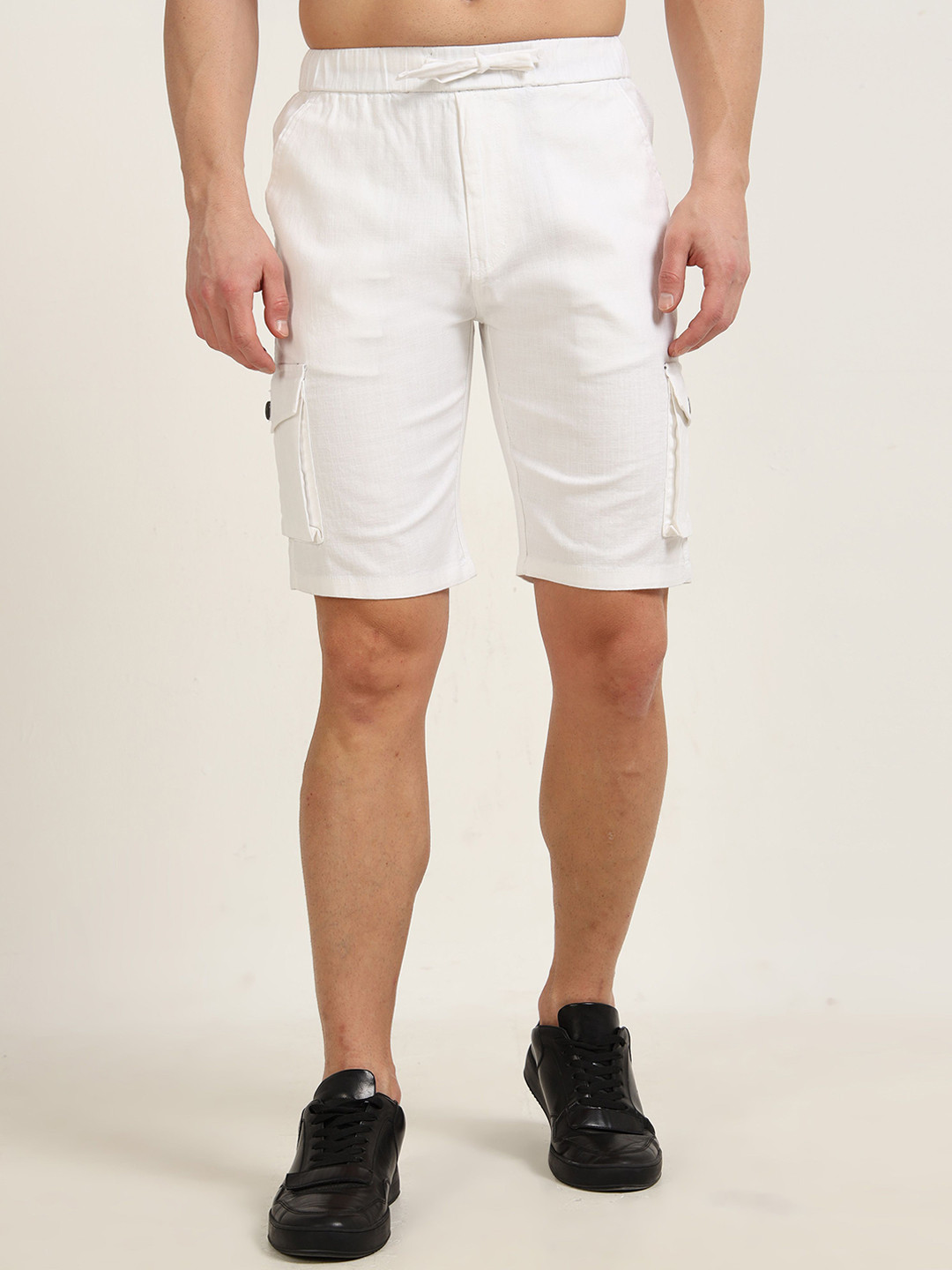 Bushirt Men Linen Cargo Shorts