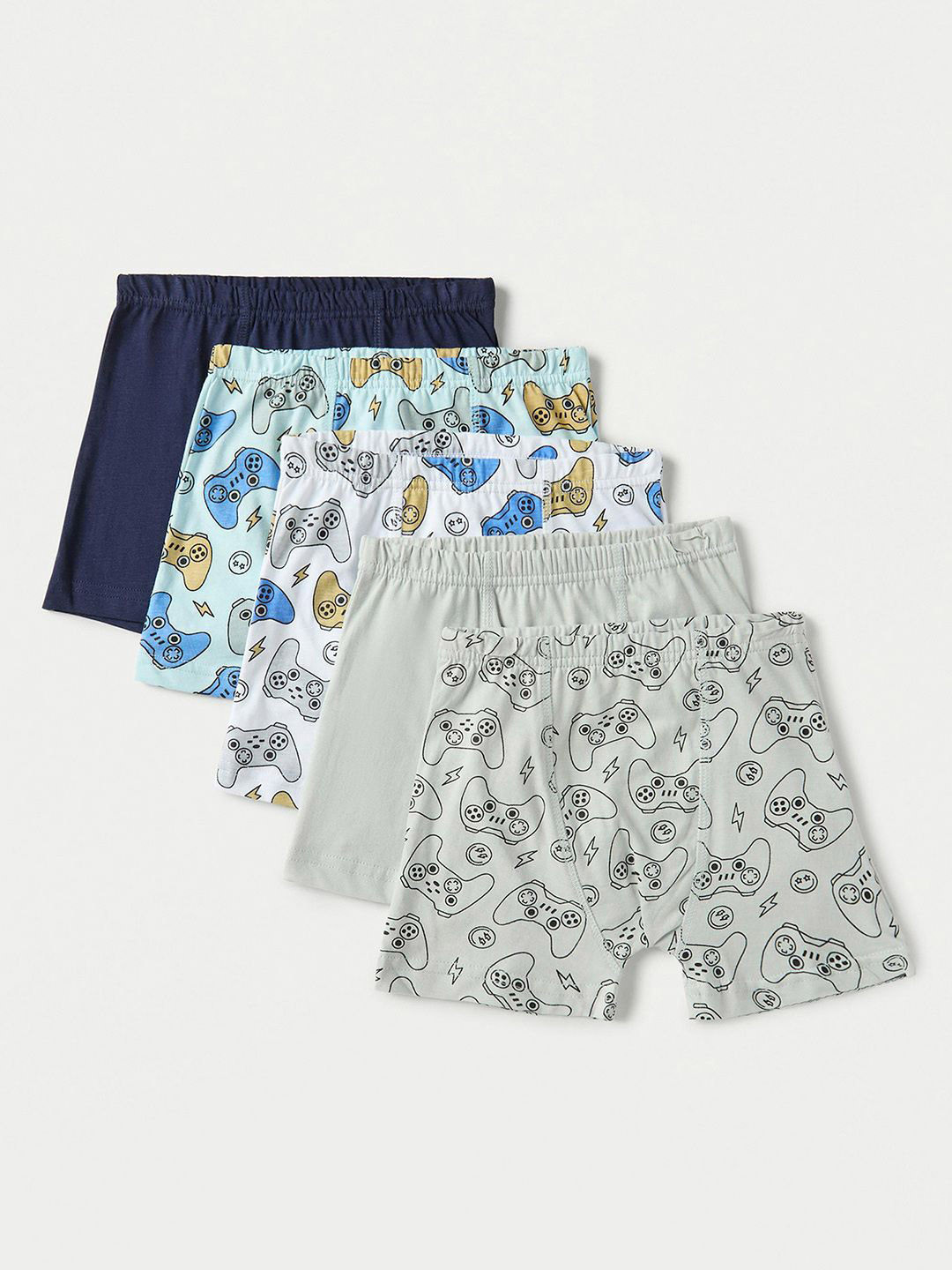 Juniors by Babyshop Boys 5-Pcs Printed Cotton Trunks H52-A6-24-203MULTICOLOUR-Multicolour