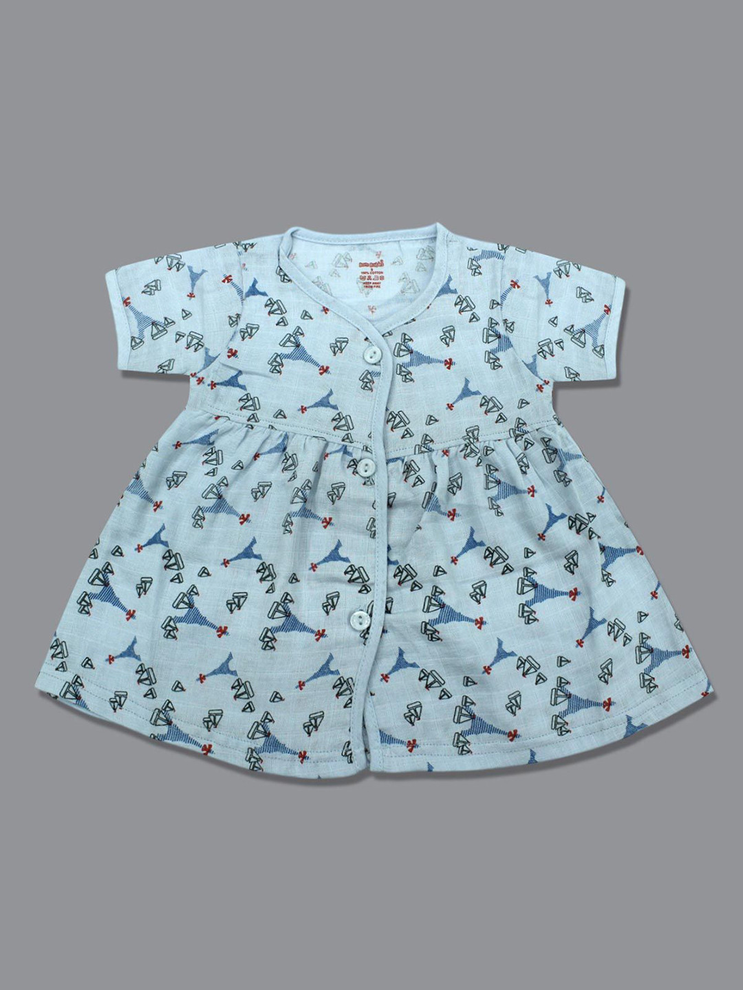 Born Babies Print Organic Cotton A-Line Dress