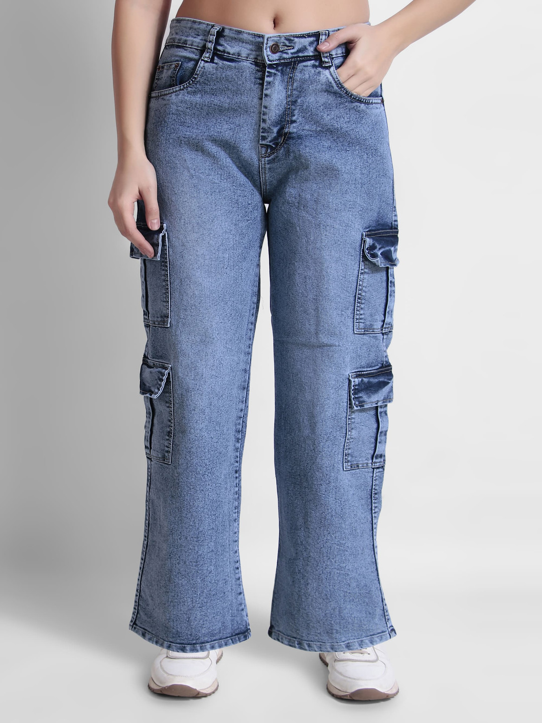 Metronaut Women Cargo Mid rise Jeans