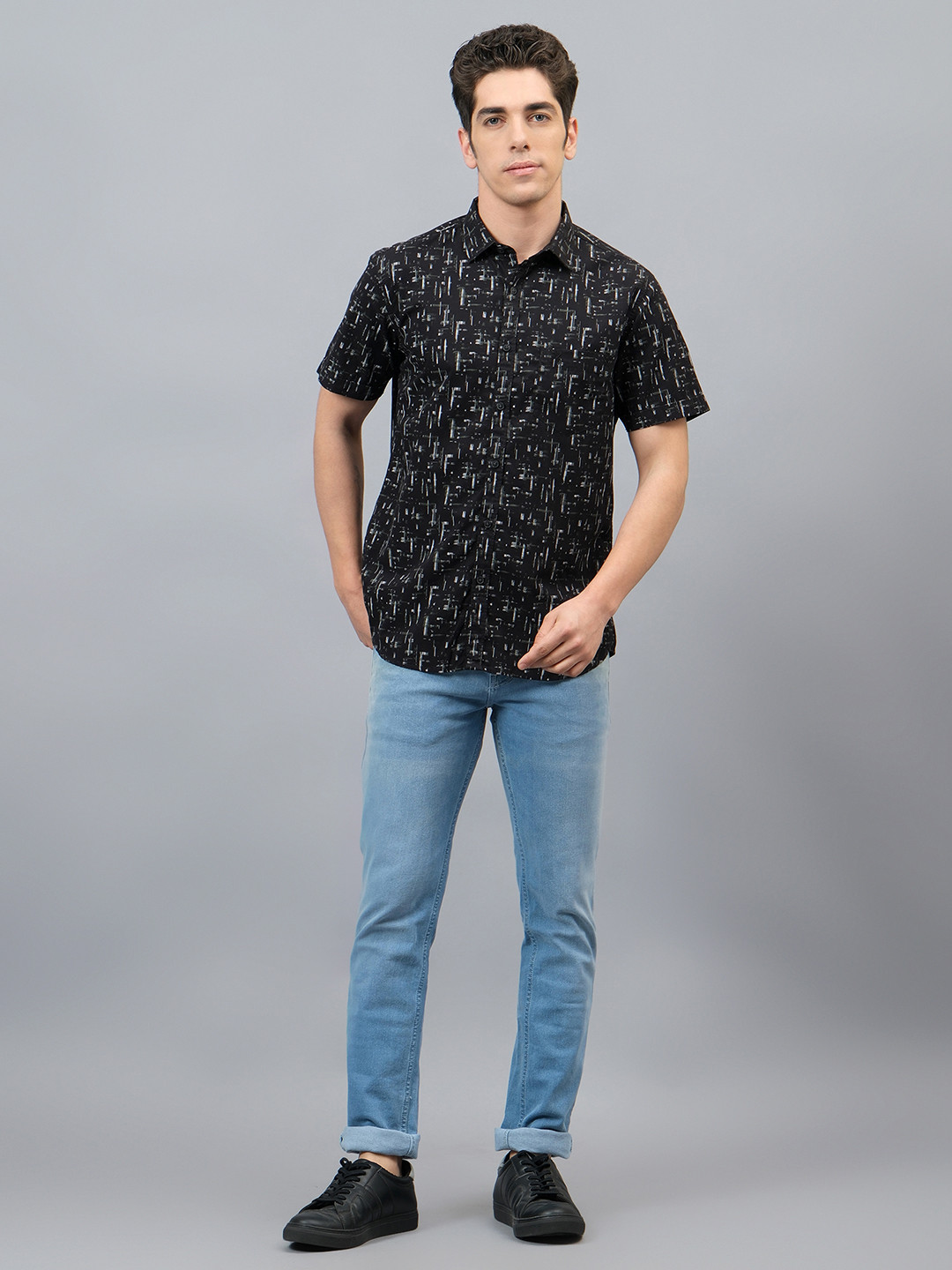 Cantabil Men Narrow Low Distress Light Fade Jeans