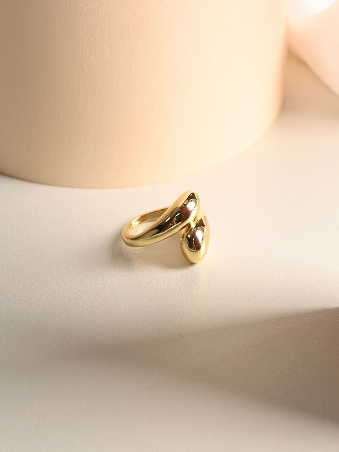 Nirvana Aurelio Grazia Gold-Plated Adjustable Finger Ring