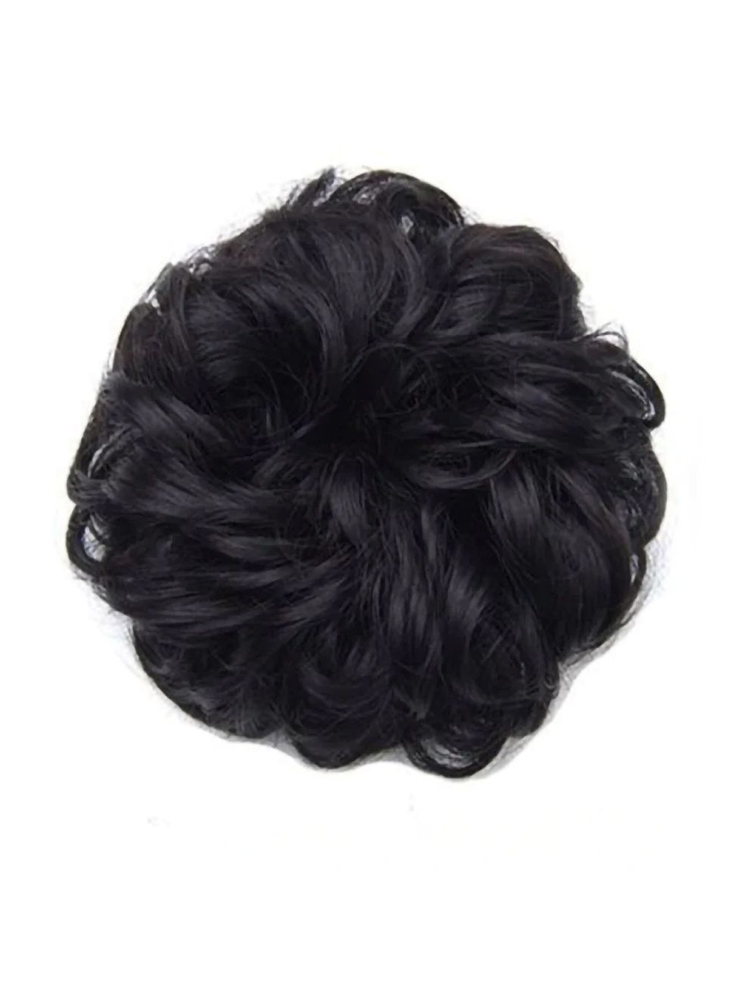 EL CABELL Halo Curly Bun Hair Extension Black