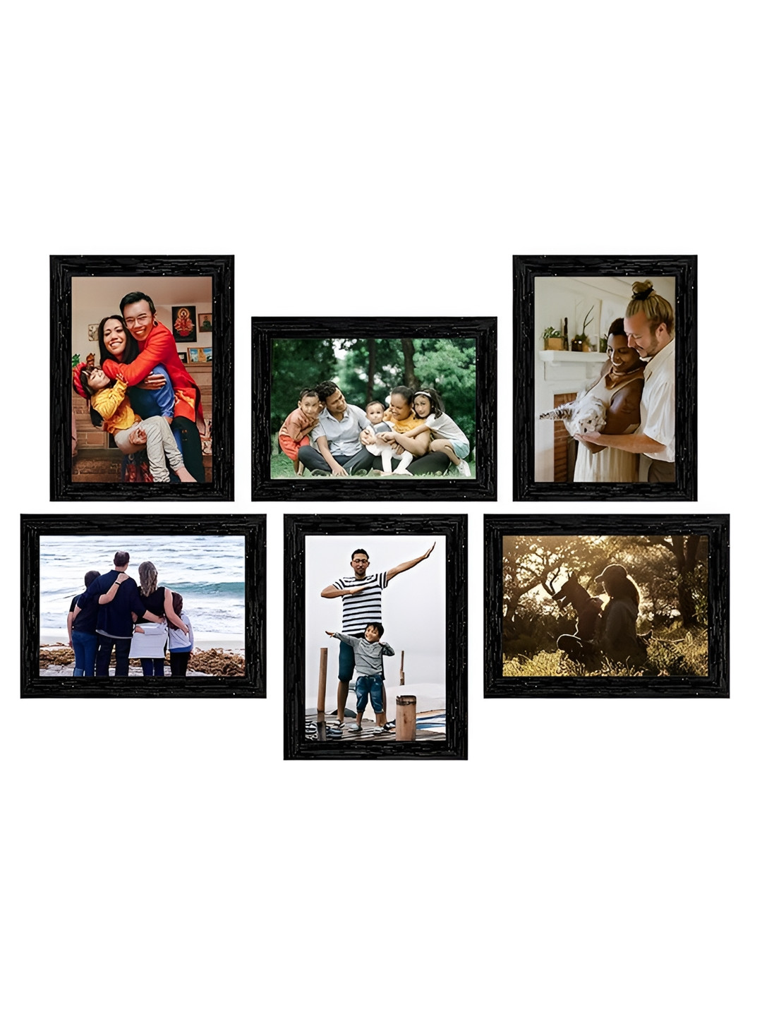 Indianara Grey & Red 6 and more Piece Canvas Abstract Wall Paintings