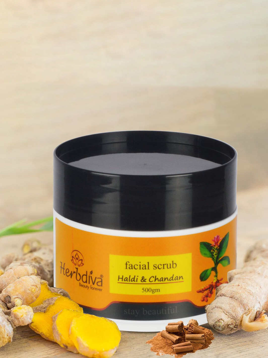 Herbdiva Haldi Chandan With Shea Butter Skin Softening Face Scrub - 500 g