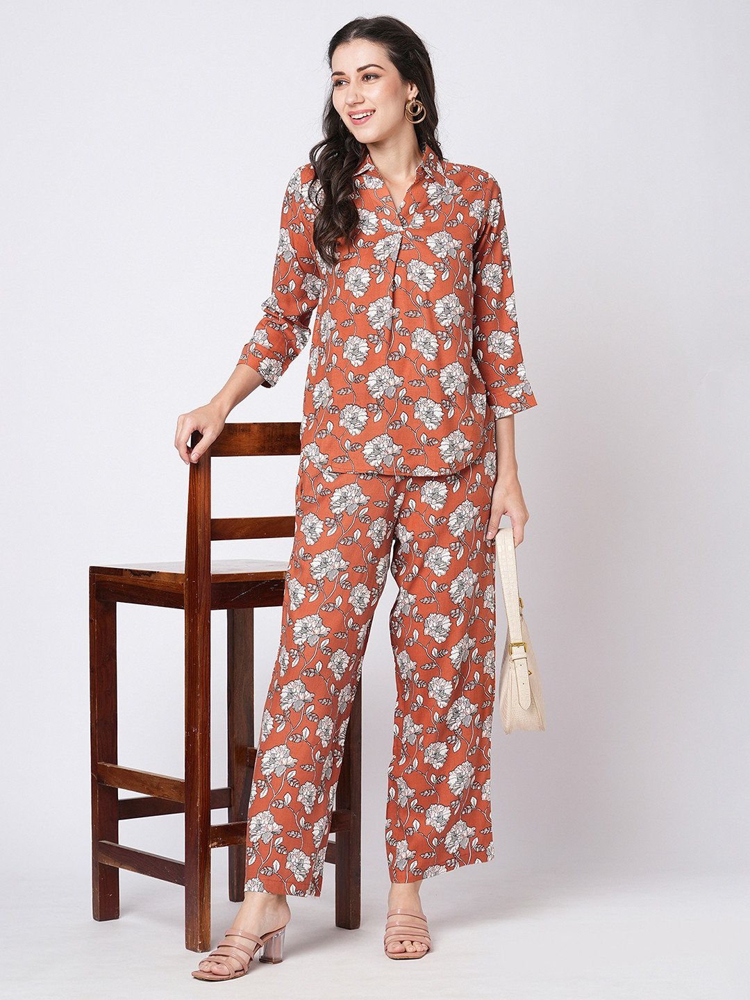 Moda Rapido Printed Top With Trouser