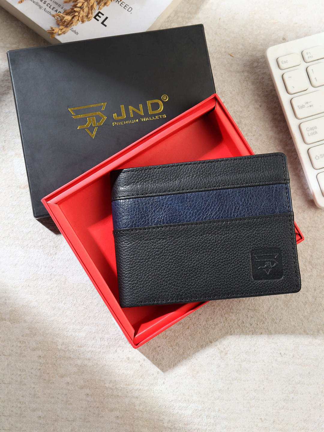 JND Men Leather Two Fold Wallet