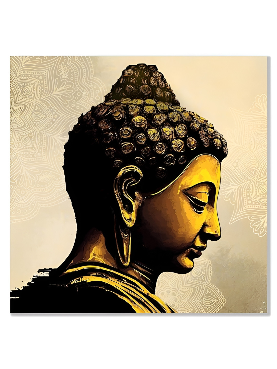 Indianara Gautam Buddha Canvas Wall Square Paintings Wall Art