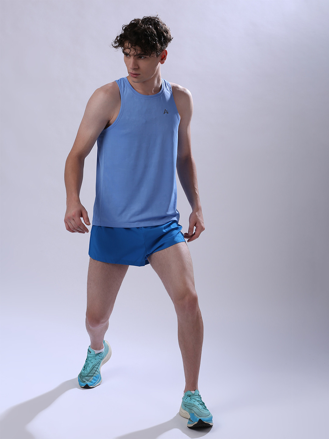 AGUANTE Blue Colour Race Singlet