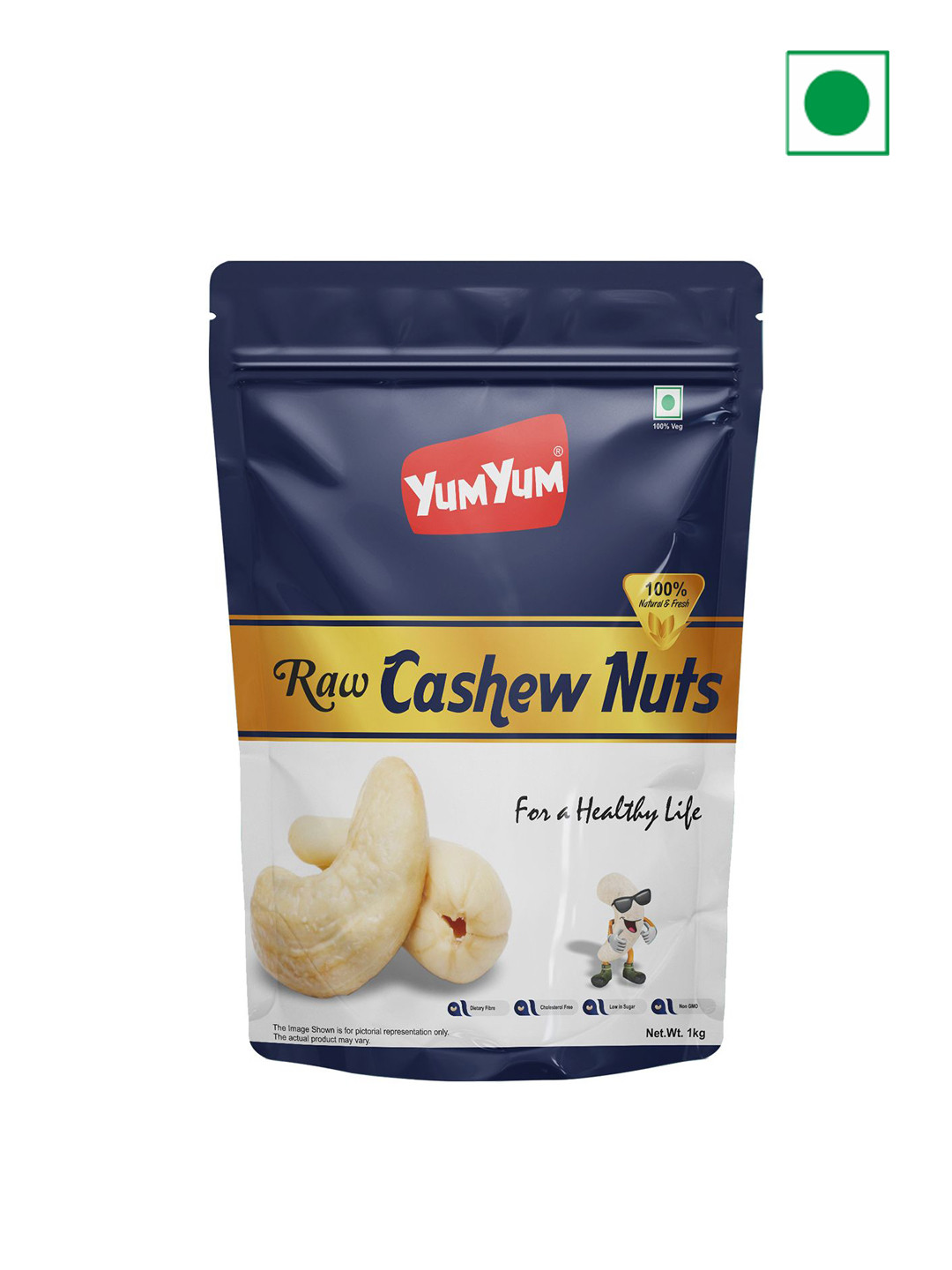 YUM YUM Whole Cashews - 1 kg
