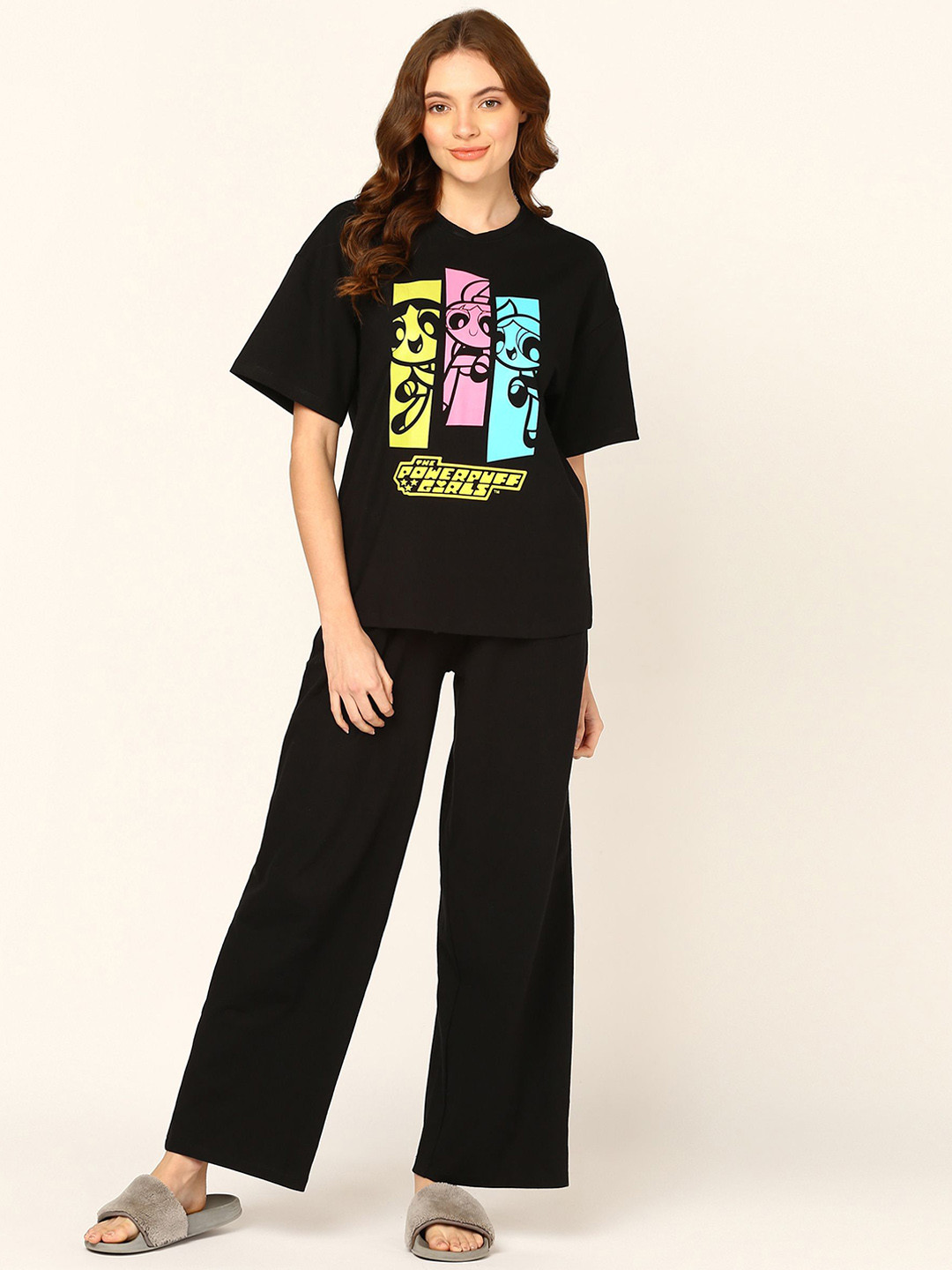 THE POWER PUFF GIRLS by Dreambe Women Printed Night suit