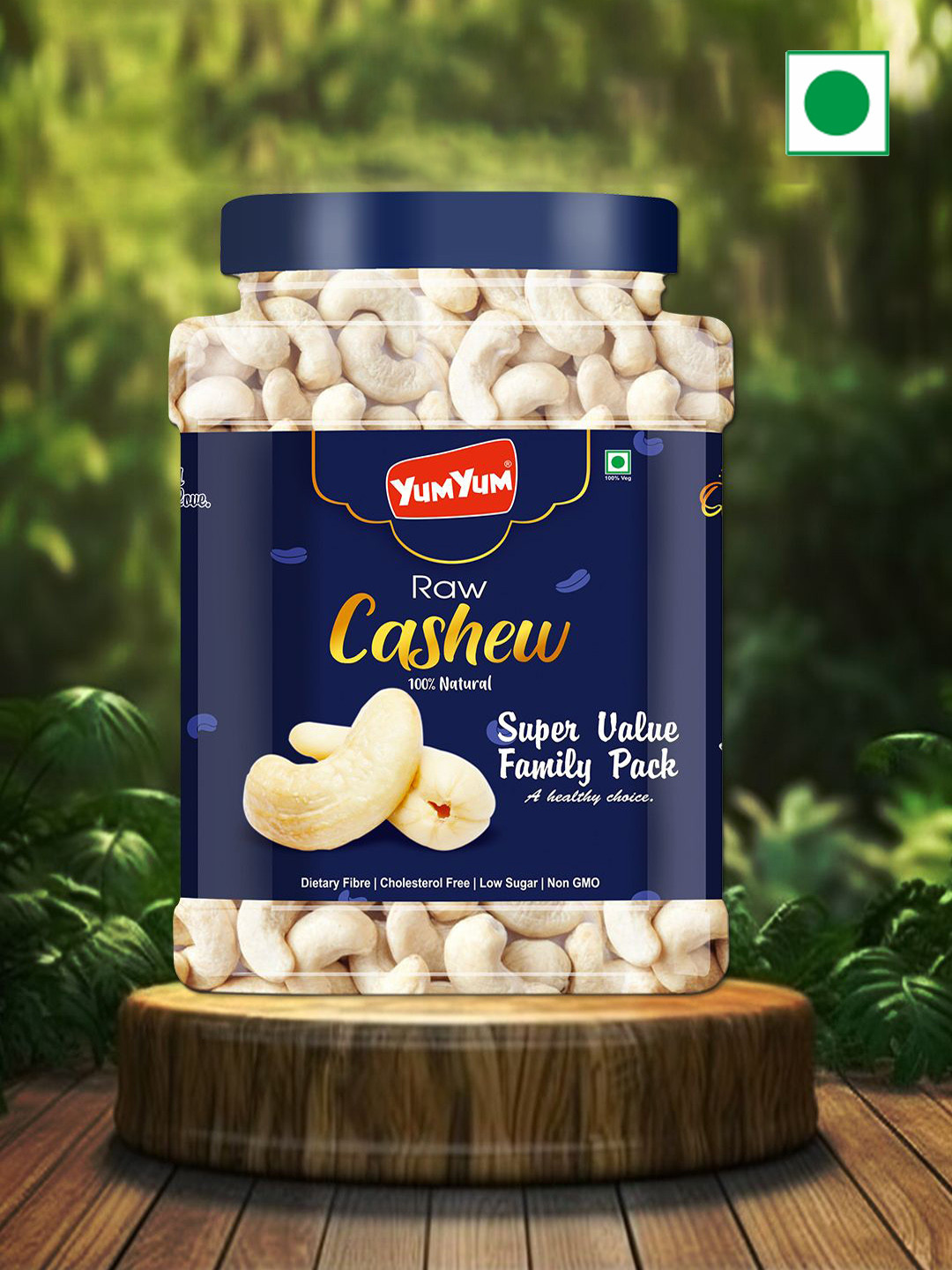 YUM YUM Whole Crunchy Cashews - 1 kg