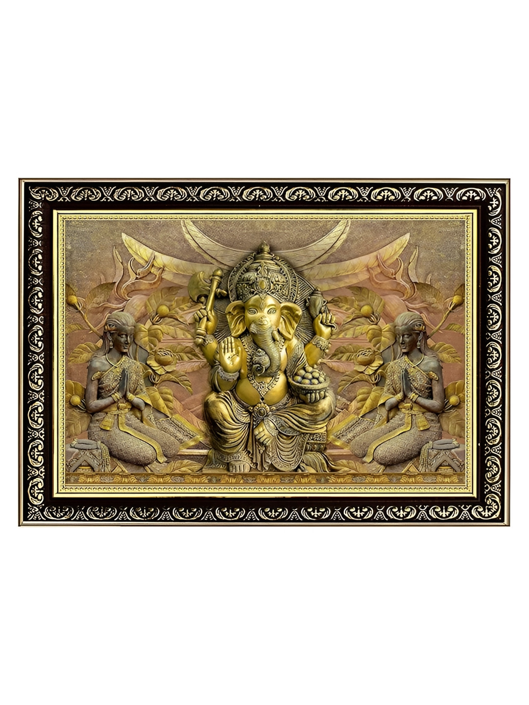 Indianara Lord Ganesha Canvas Wall Rectangle Paintings Wall Art - 11x14In