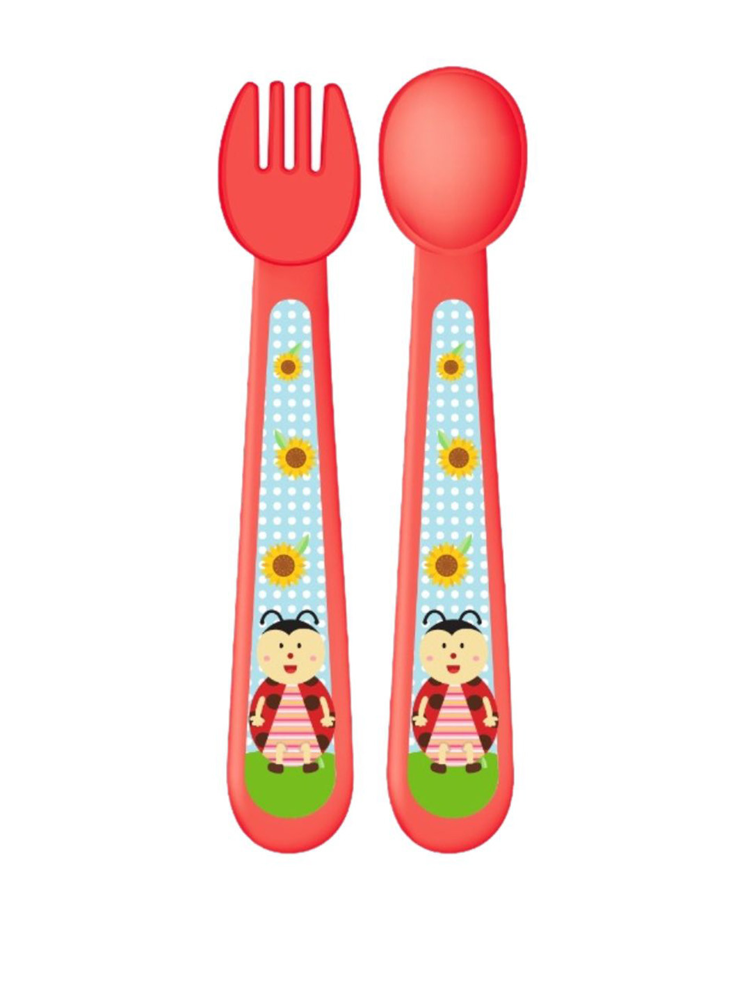 Adore Red Kids Feeding Spoon & Fork Set