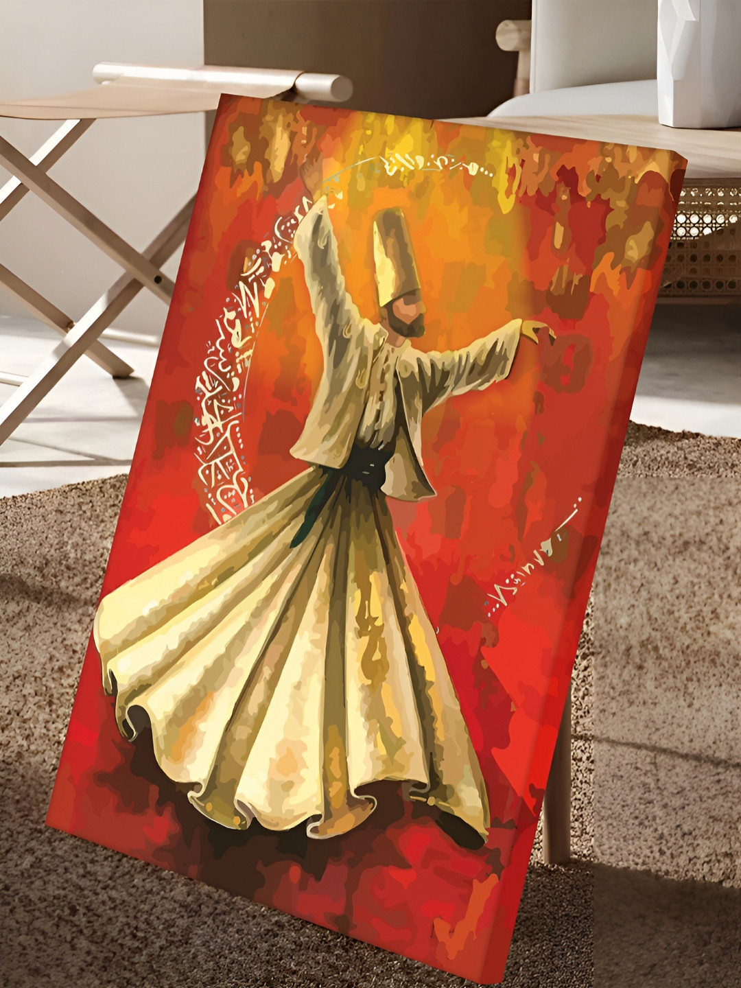 Myntra Elegant Homes Sufi Dancer Islamic Canvas Rectangle Paintings Wall Art -16 x 22 In