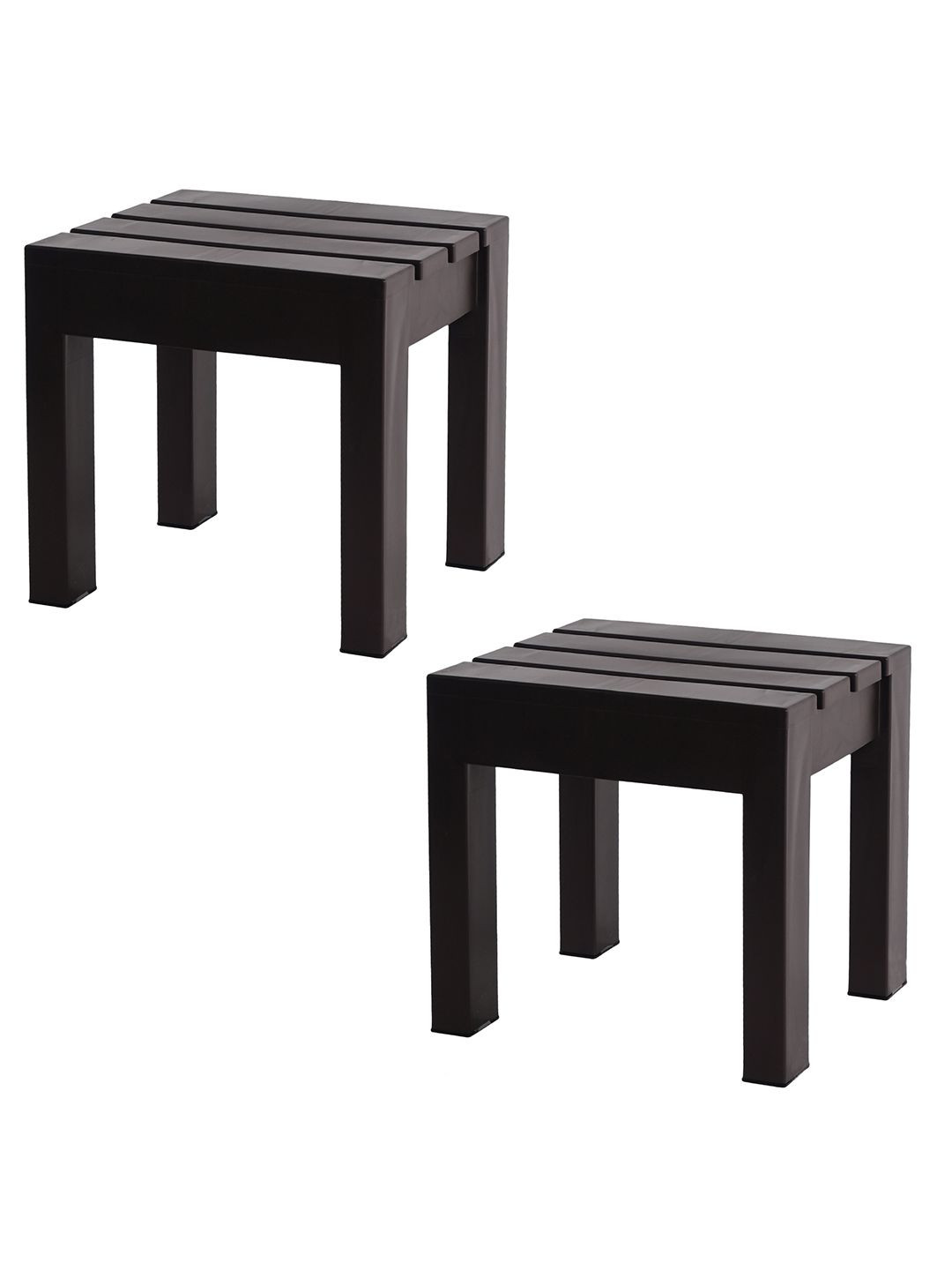 Kuber Industries Coffee Brown 2 Pieces Anti Slip Bath Stools