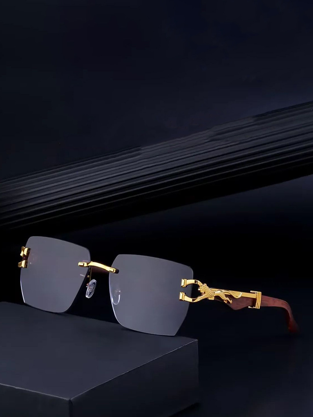 HAYDEN haiza Men Rectangle Sunglasses with UV Protected Lens