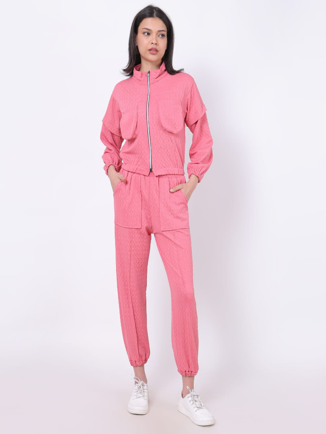 FELLAMO Round Neck Jacket With Jogger