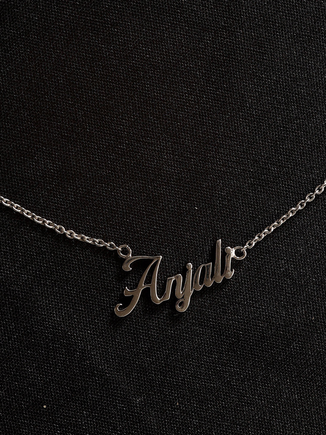 KIORAH 925 Sterling Silver Silver-Plated Personalized Name Necklace