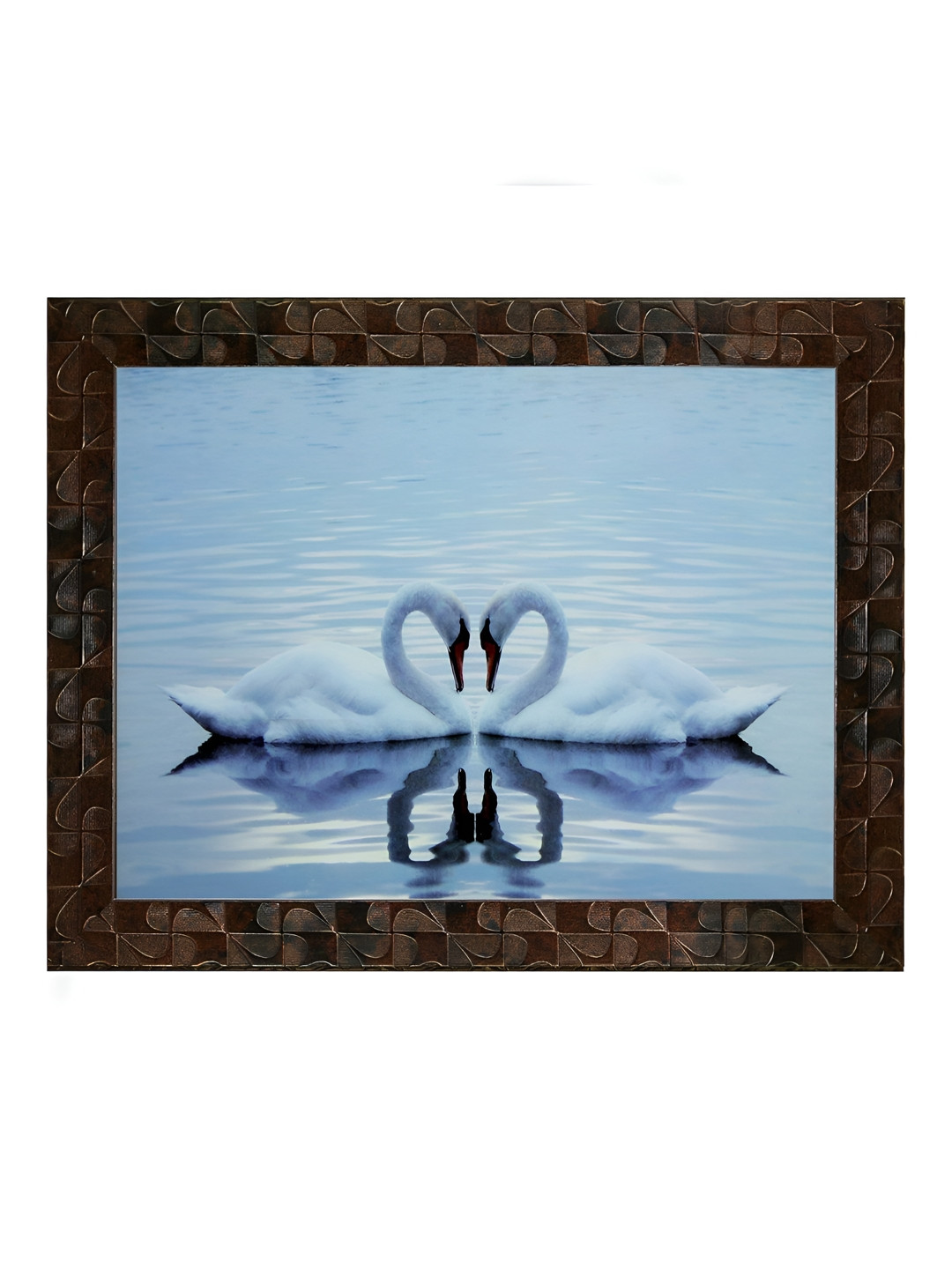 Indianara Grey & Blue 1 Piece Canvas Birds and Animals Wall Paintings