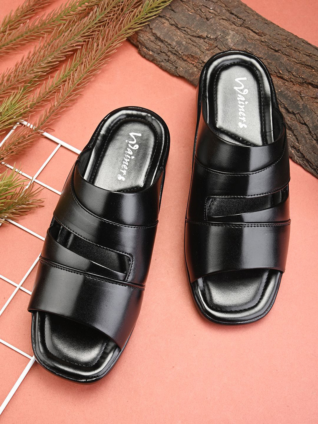 WAINERS Men Leather Comfort Sandals