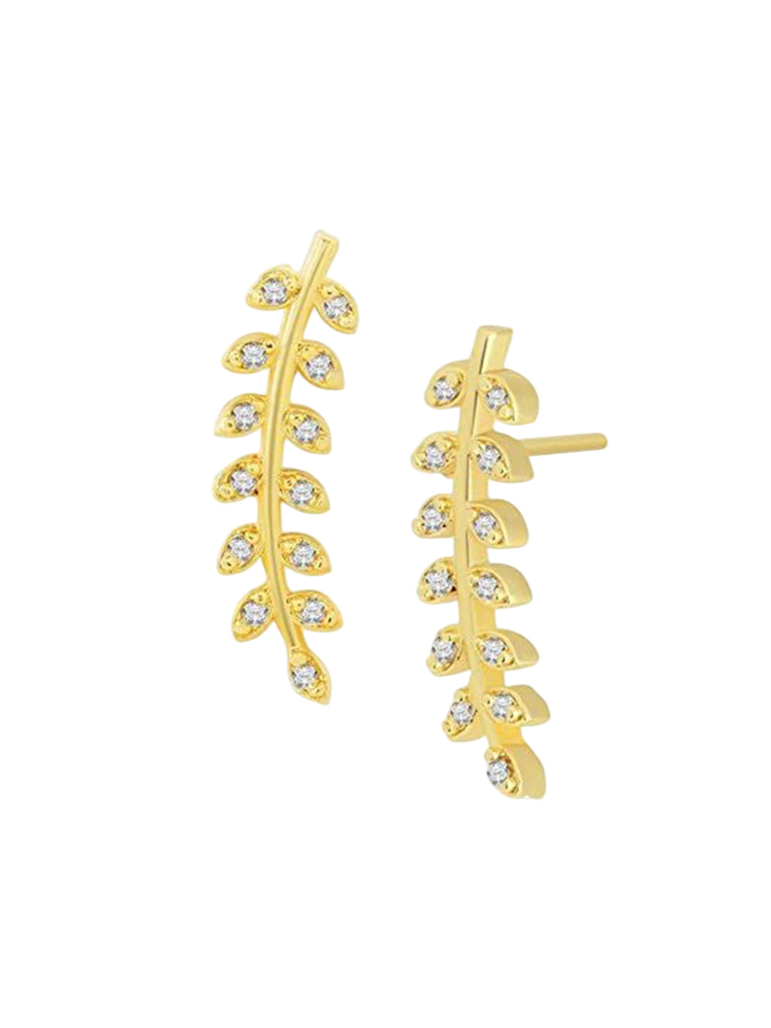 Gargish Gold-Plated Cubic Zirconia Studded Contemporary Ear cuff