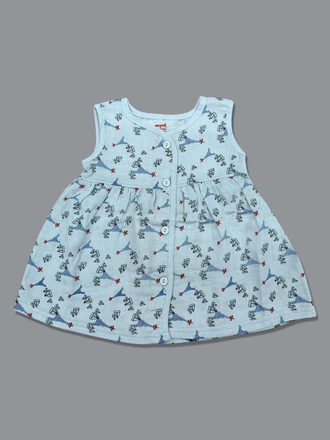 Born Babies Print Organic Cotton A-Line Dress