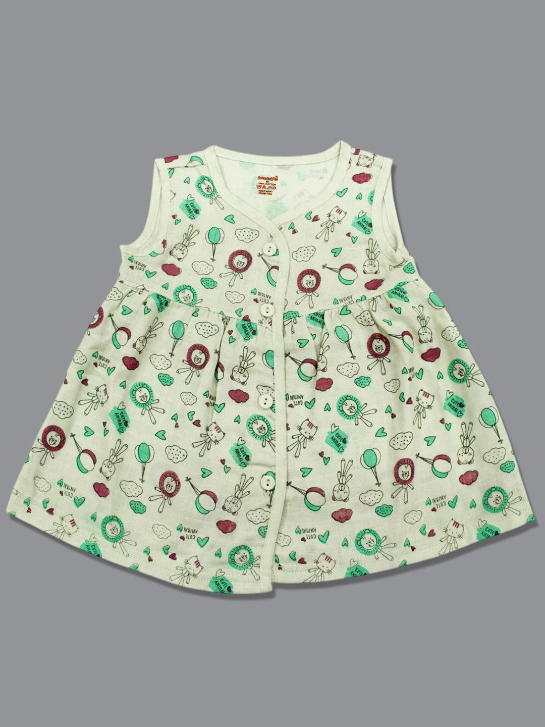 Born Babies Print Organic Cotton A-Line Dress
