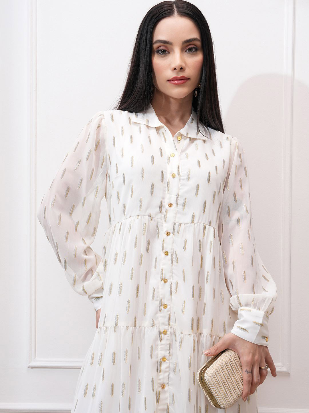 Vishudh Embellished Embroidered A-Line Maxi Dress