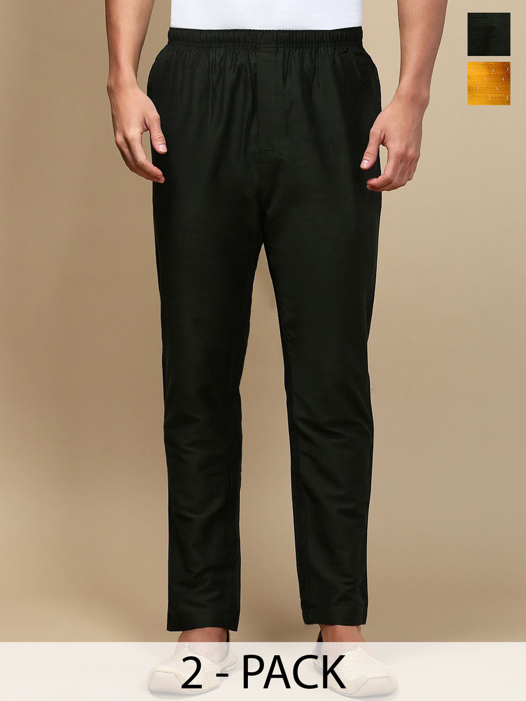 WHITE HEART Pack Of 2 Mid-Rise Pyjamas - WHMEP185-197