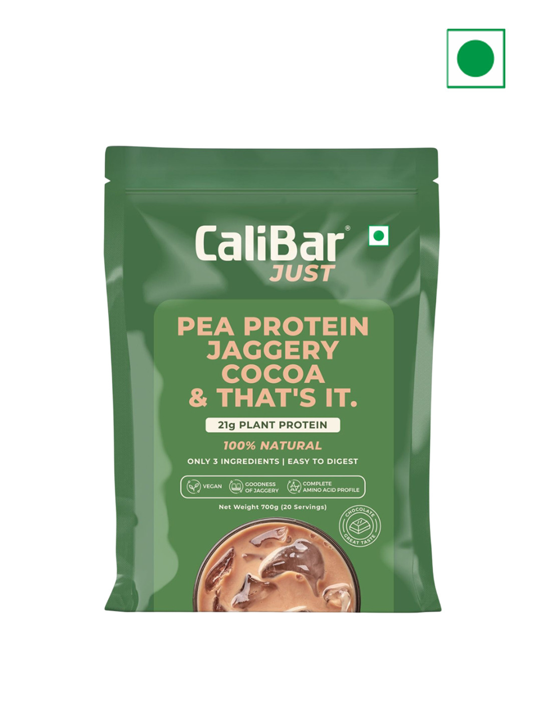 CaliBar Just Chocolate Plant Protein- 700gm